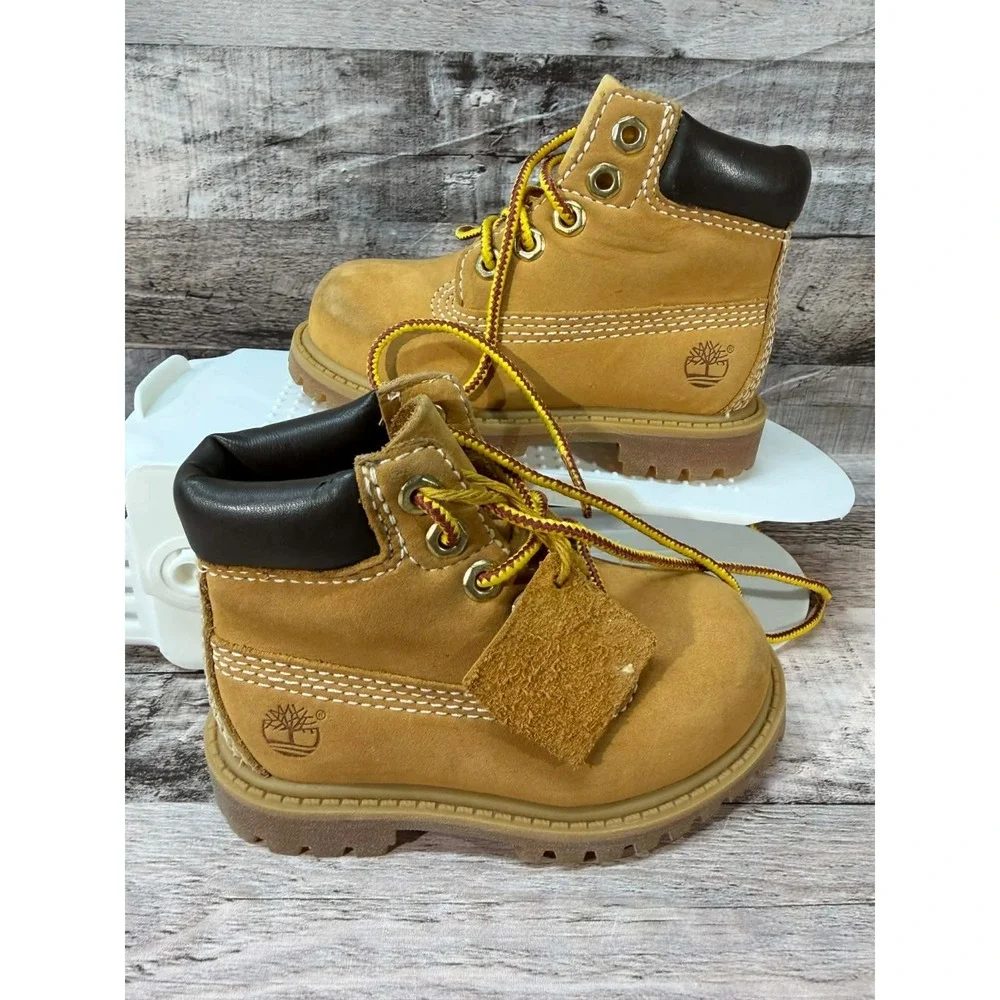 Timberland 12809M Kids Tan Suede Boots‎ Size 5 Toddler